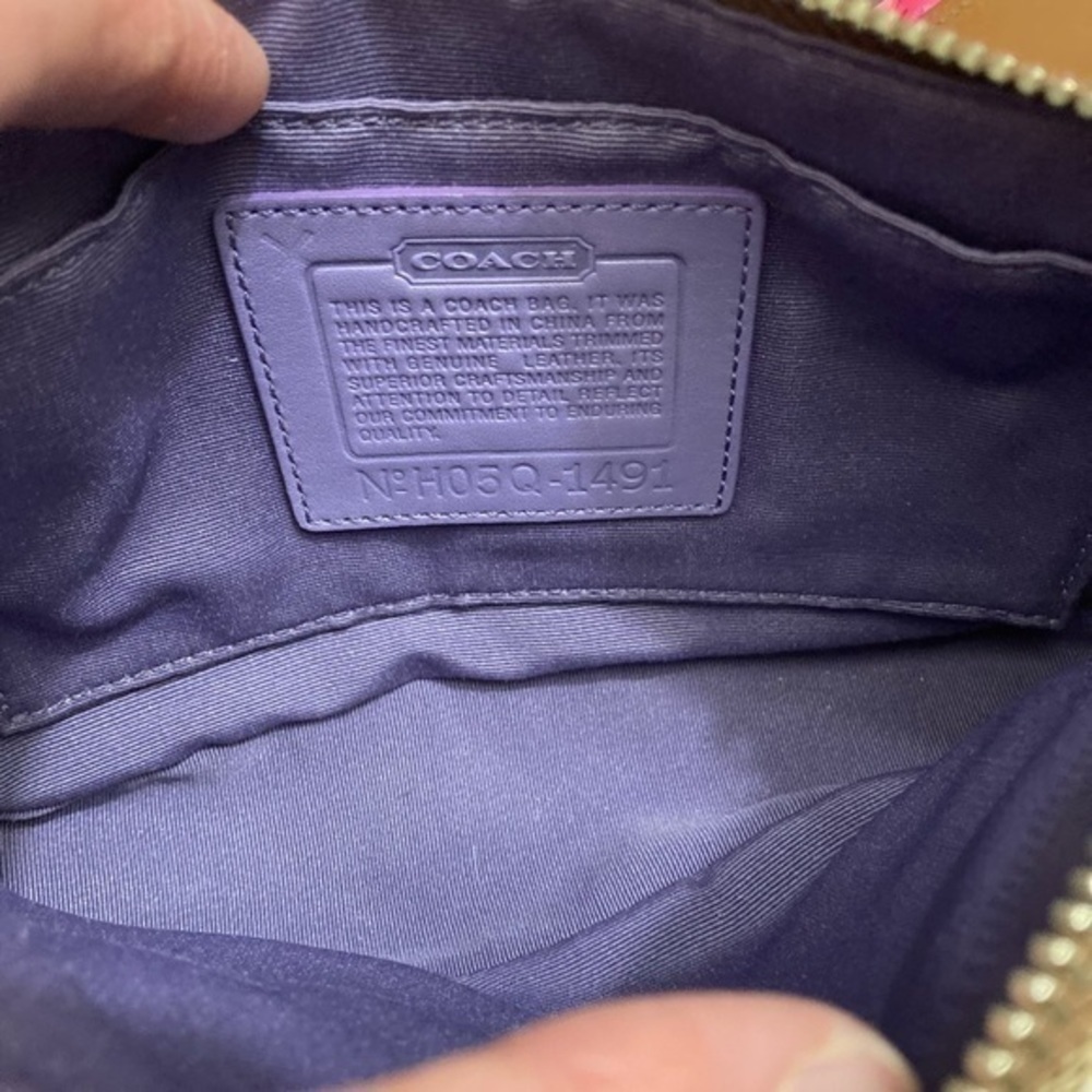 Coach Hobo 1491 Limited Edition Applique Fish Brown Purple Leather Suede bag - Picture 13 of 13